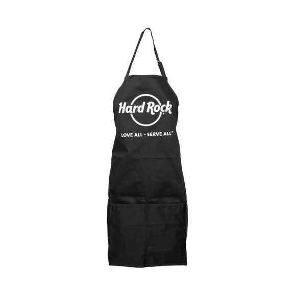 NWT Hard Rock Cafe Kitchen Chef Cook BBQ Grill Apron Love All Serve All 30X25 - Picture 3 of 4